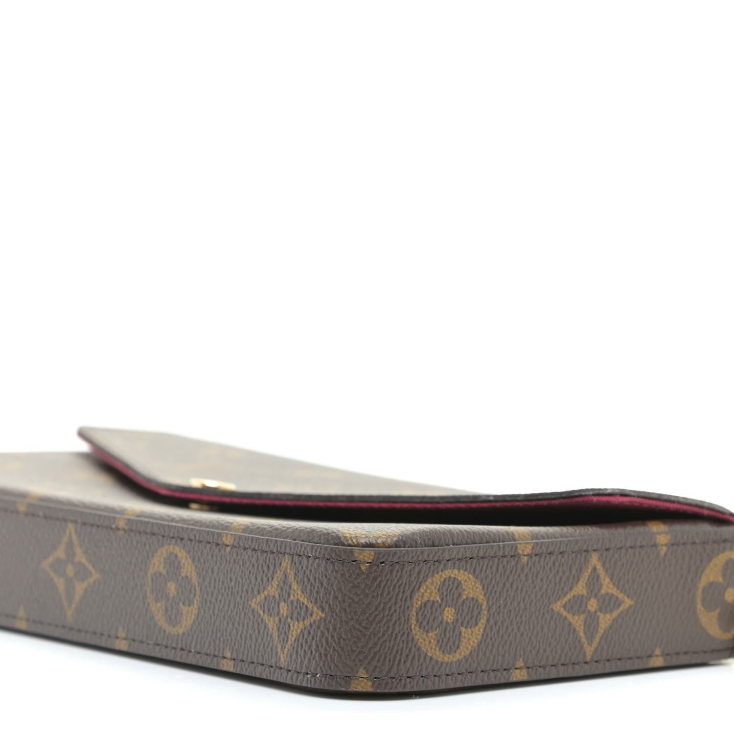 Louis Vuitton Monogram Pochette Felicie Chain Wallet Fuchsia 8 of 10