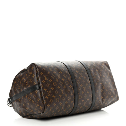 Louis Vuitton Monogram Macassar Keepall Bandouliere 55 3 of 18