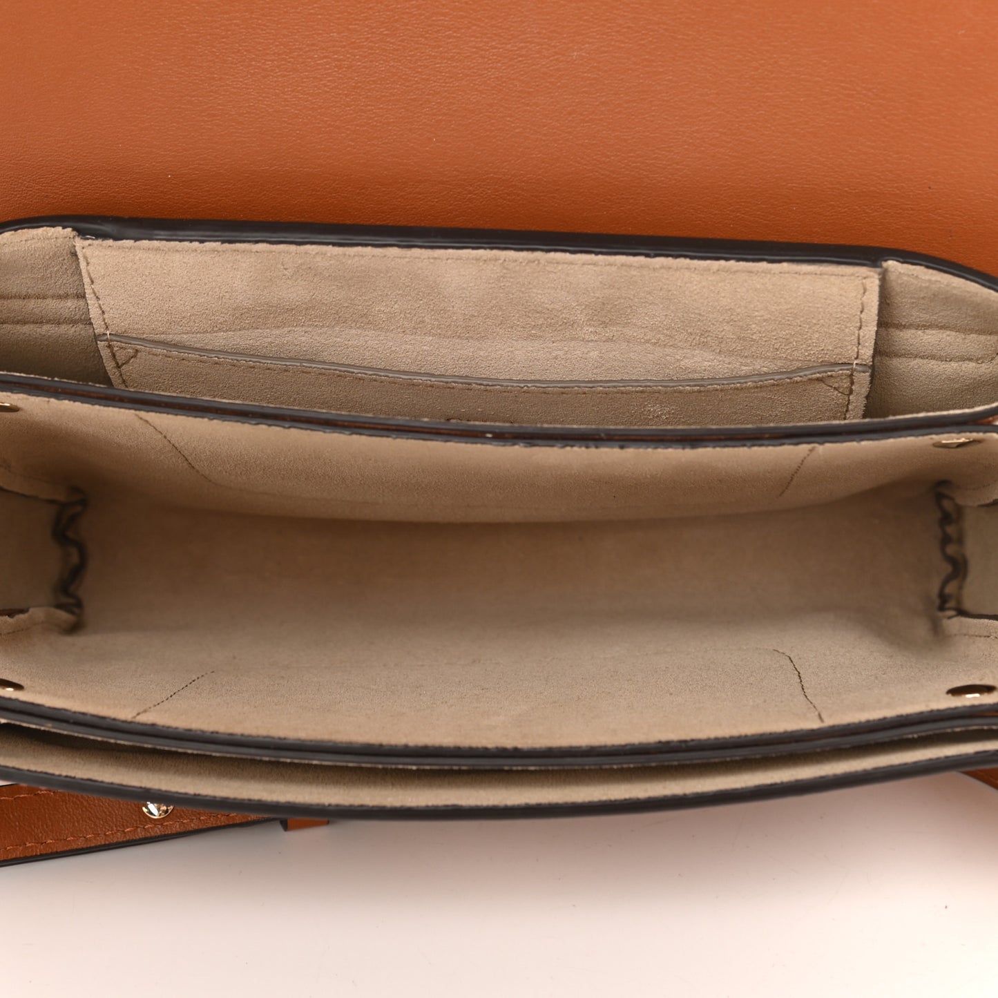 Suede Calfskin Small Faye Shoulder Bag Tobacco