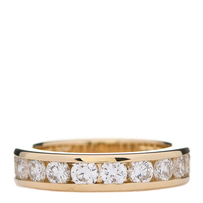 Tiffany 18K Yellow Gold Diamond 4mm Channel Set Band Ring 47 4.25 3 of 5