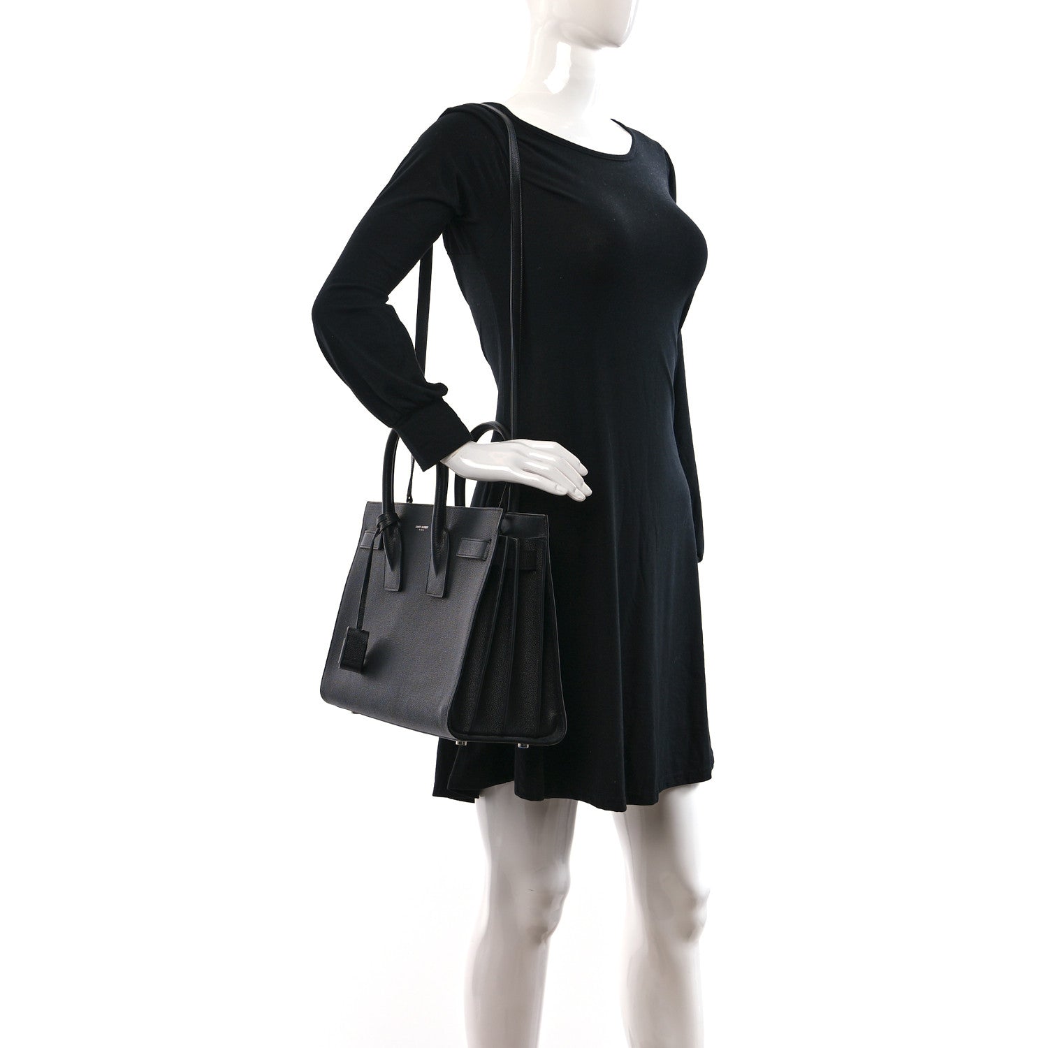Saint Laurent Grain De Poudre Small Sac De Jour Black 2 of 9