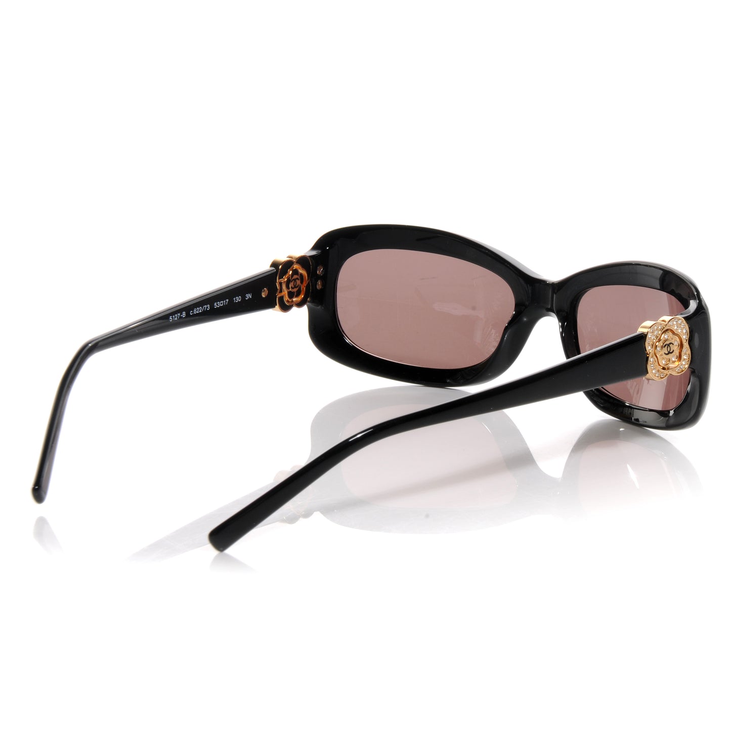 Crystal Camellia CC Sunglasses 5127-B Black