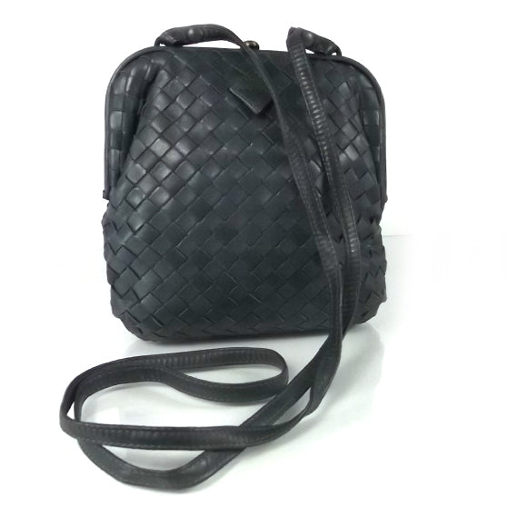 Bottega Veneta Vintage Woven Small Frame Bag Dark Green 1 of 7
