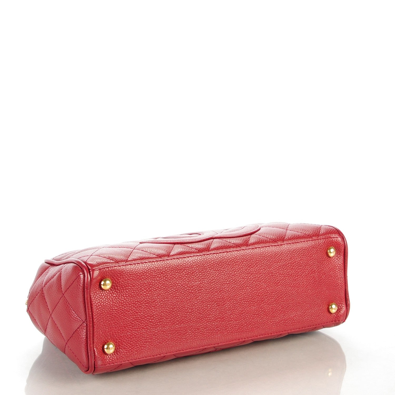 Chanel Caviar Quilted Small Bowler Red 4 of 7