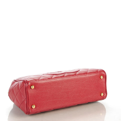 Chanel Caviar Quilted Small Bowler Red 4 of 7