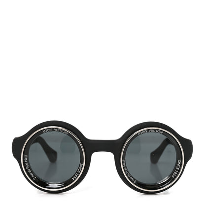 Louis Vuitton Rubber Super Vision Round Sunglasses Z2386U Black 2 of 7