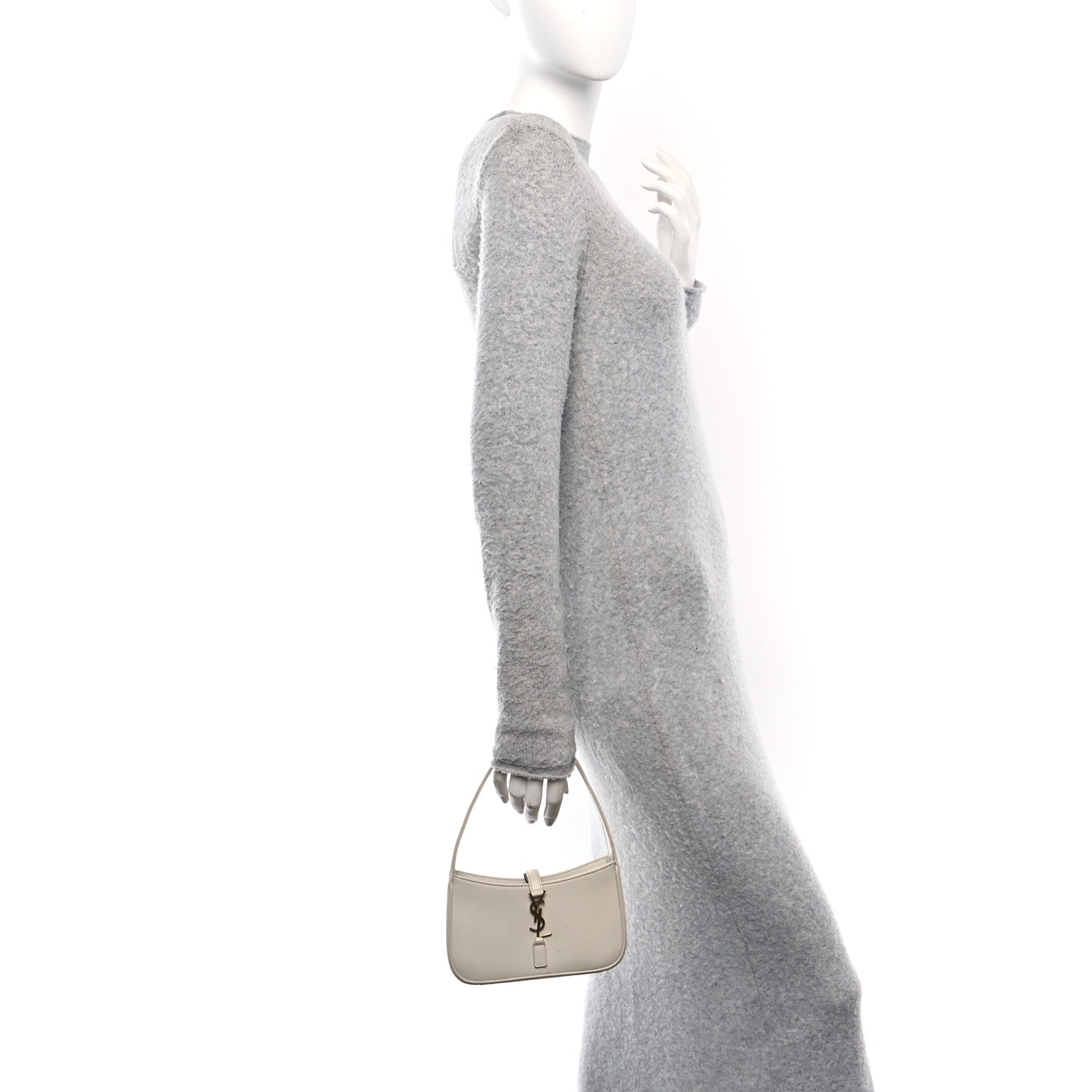 Saint Laurent Smooth Calfskin Le 5 A 7 Mini Hobo Crema Soft 3 of 12