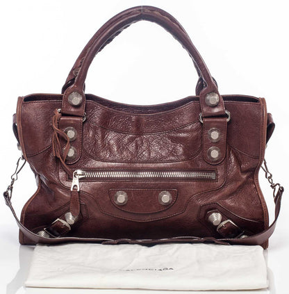Balenciaga Agneau Giant 21 Silver Hardware CIty Castagna 8 of 8