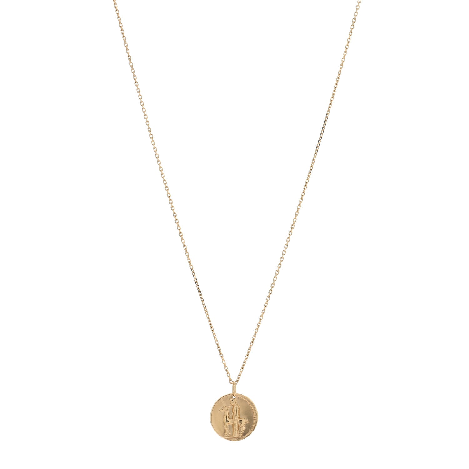 Van Cleef & Arpels 18K Yellow Gold Zodiac Virgo Pendant Necklace 1 of 5