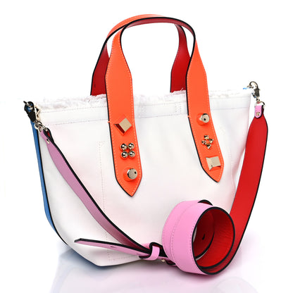 Christian Louboutin Canvas Frangibus Tote White Multicolor 2 of 9