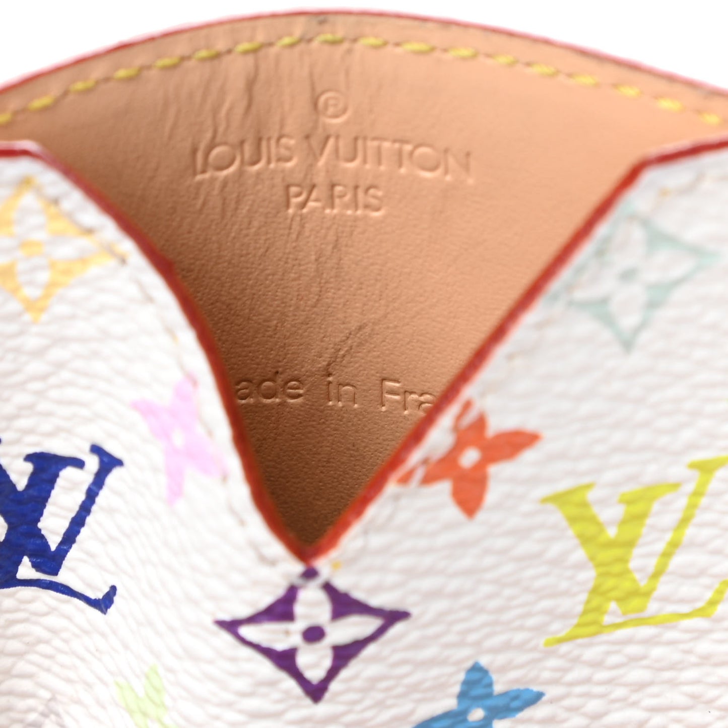 Monogram Multicolor Mirror and Case Pouch White