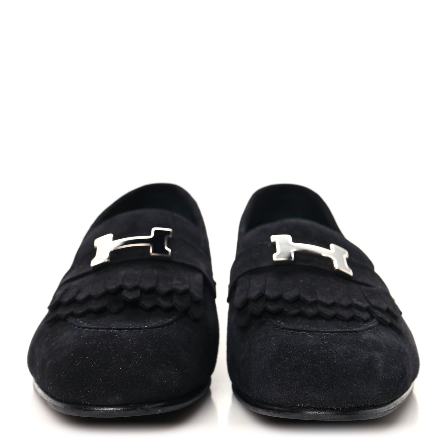 Suede Goatskin Womens Royal Loafers 41 Black