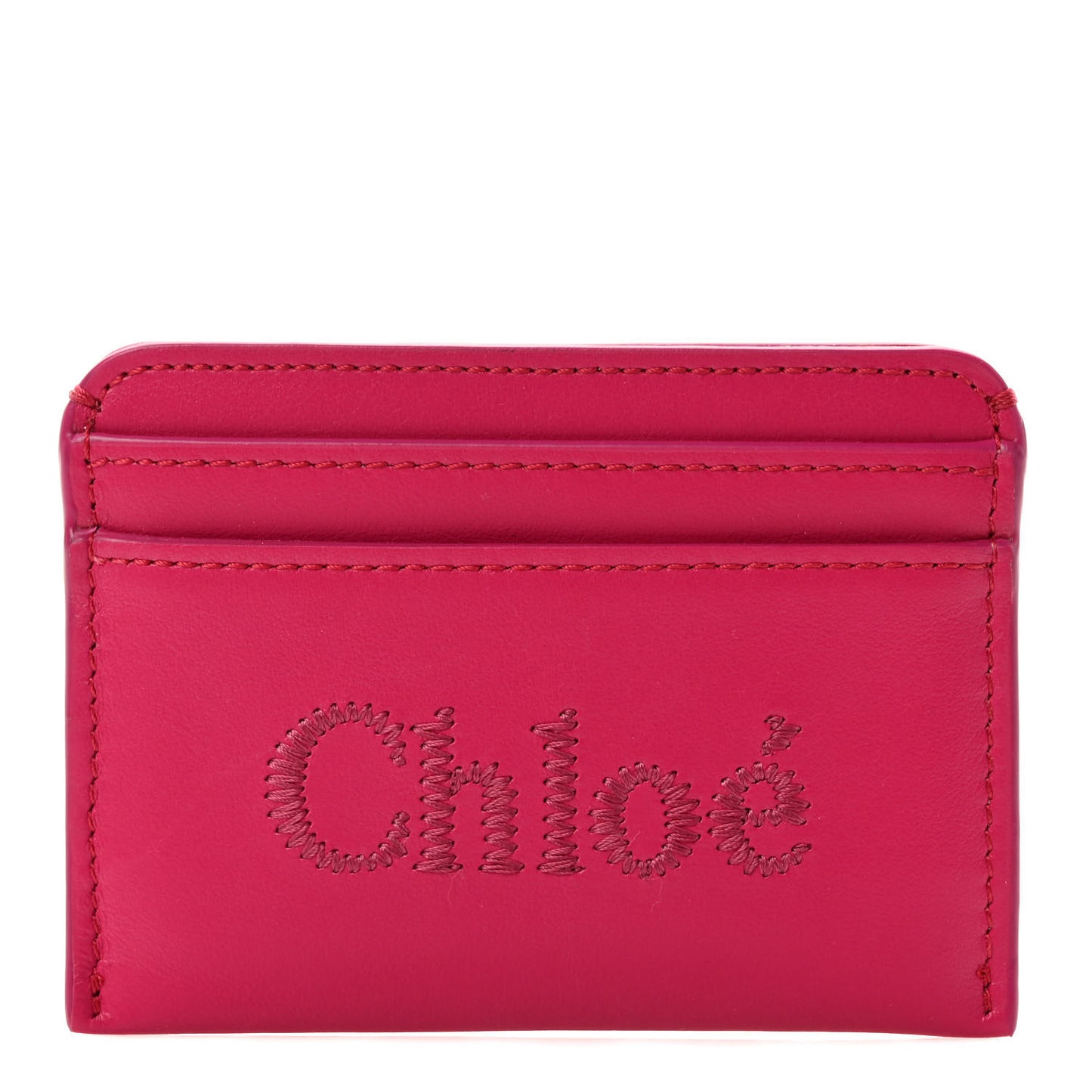 Calfskin Sense Card Holder Fizzy Pink