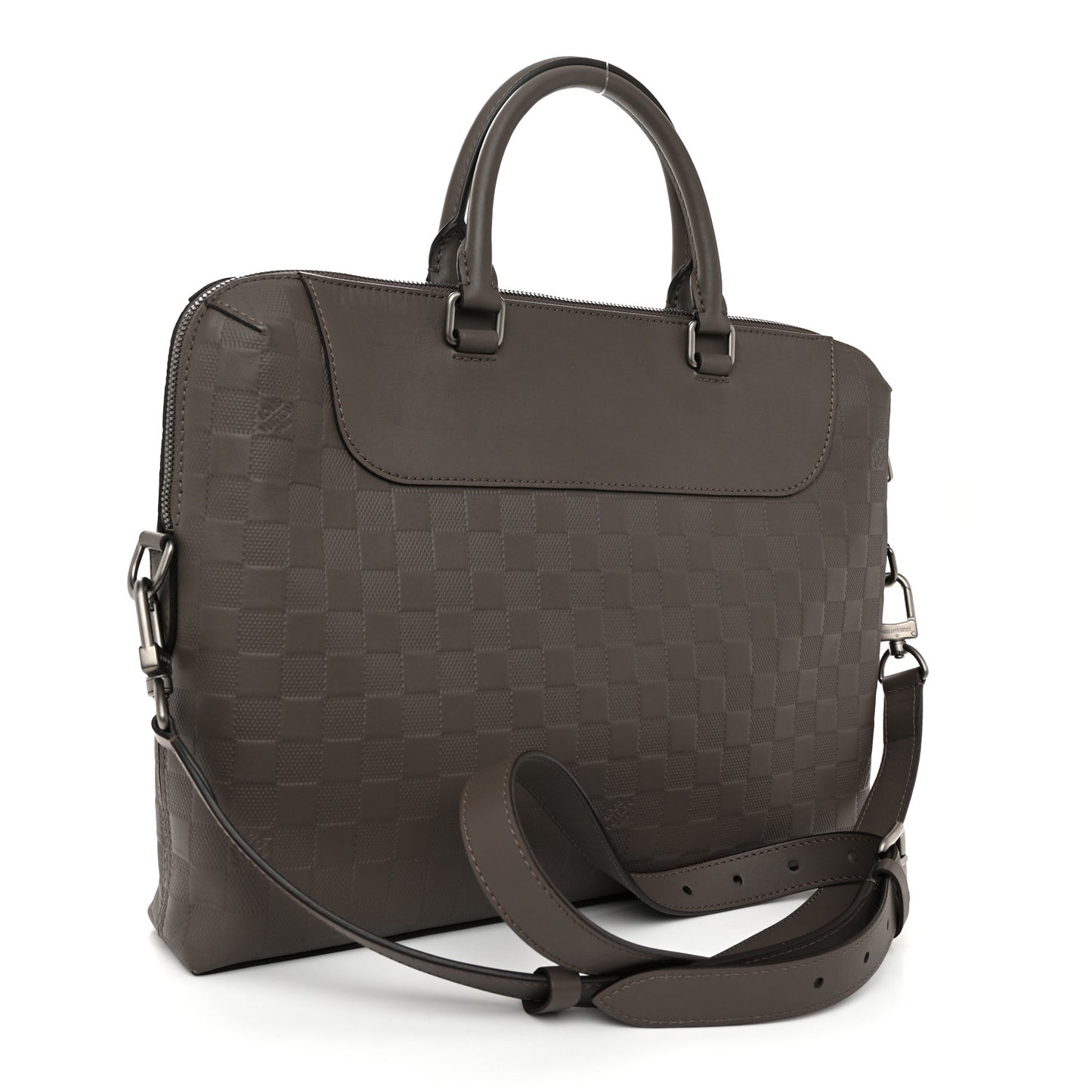 Damier Infini Porte-Documents Jour NM Granit