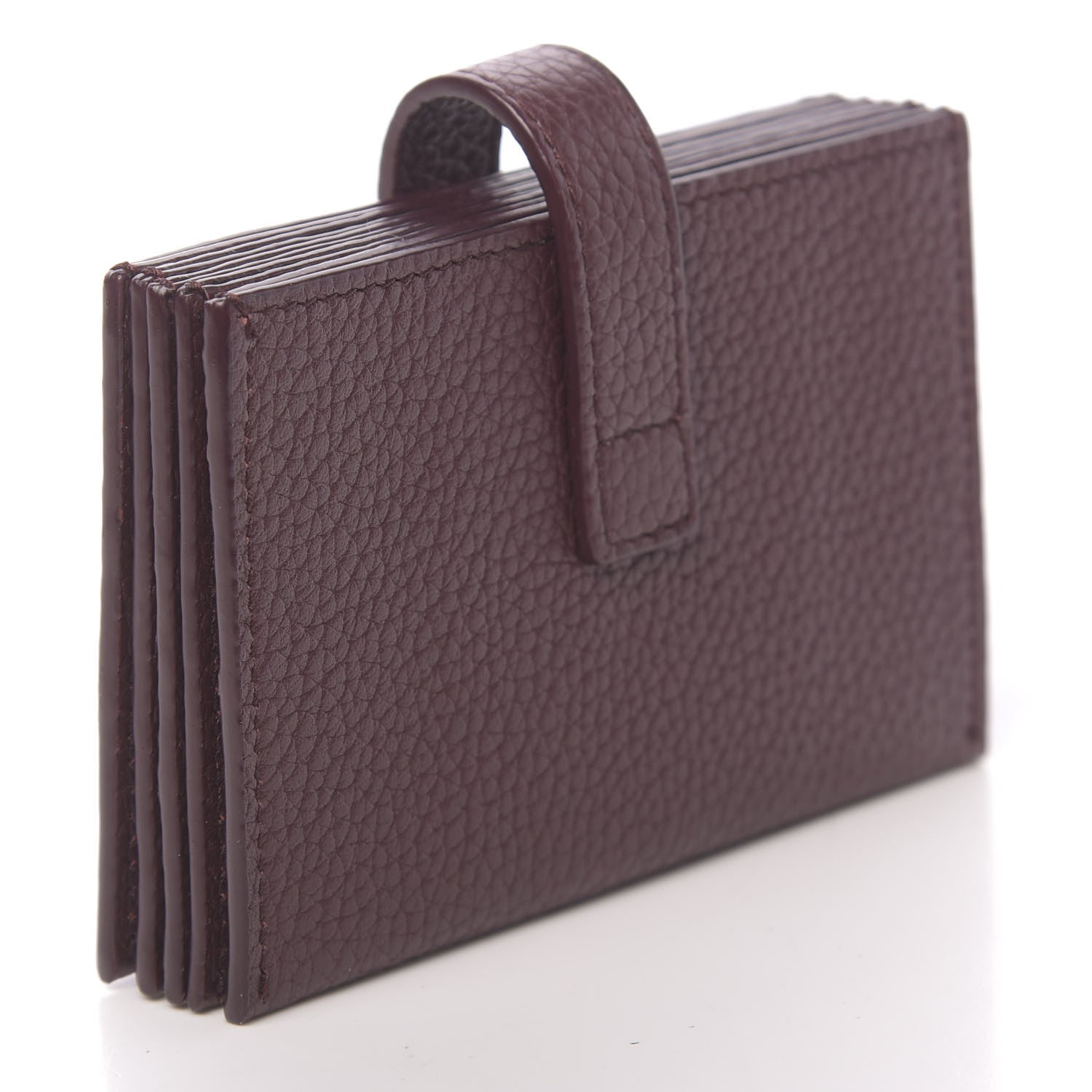 Saint Laurent Grained Calfskin Accordion Wallet Bordeaux 3 of 7