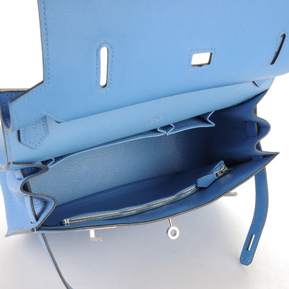 Hermes Taurillon Clemence Swift Jypsiere 28 Bleu Paradis 7 of 11