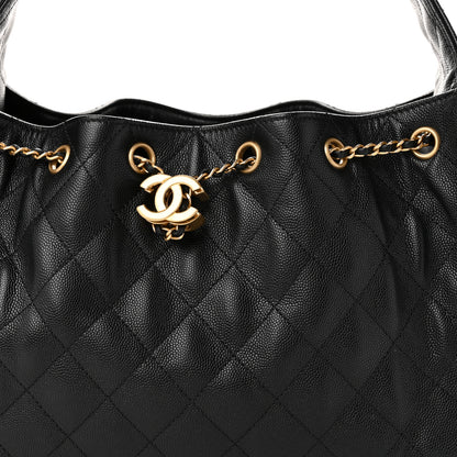 Chanel Caviar Quilted Small Chanel 25 Handbag Black 8 of 10
