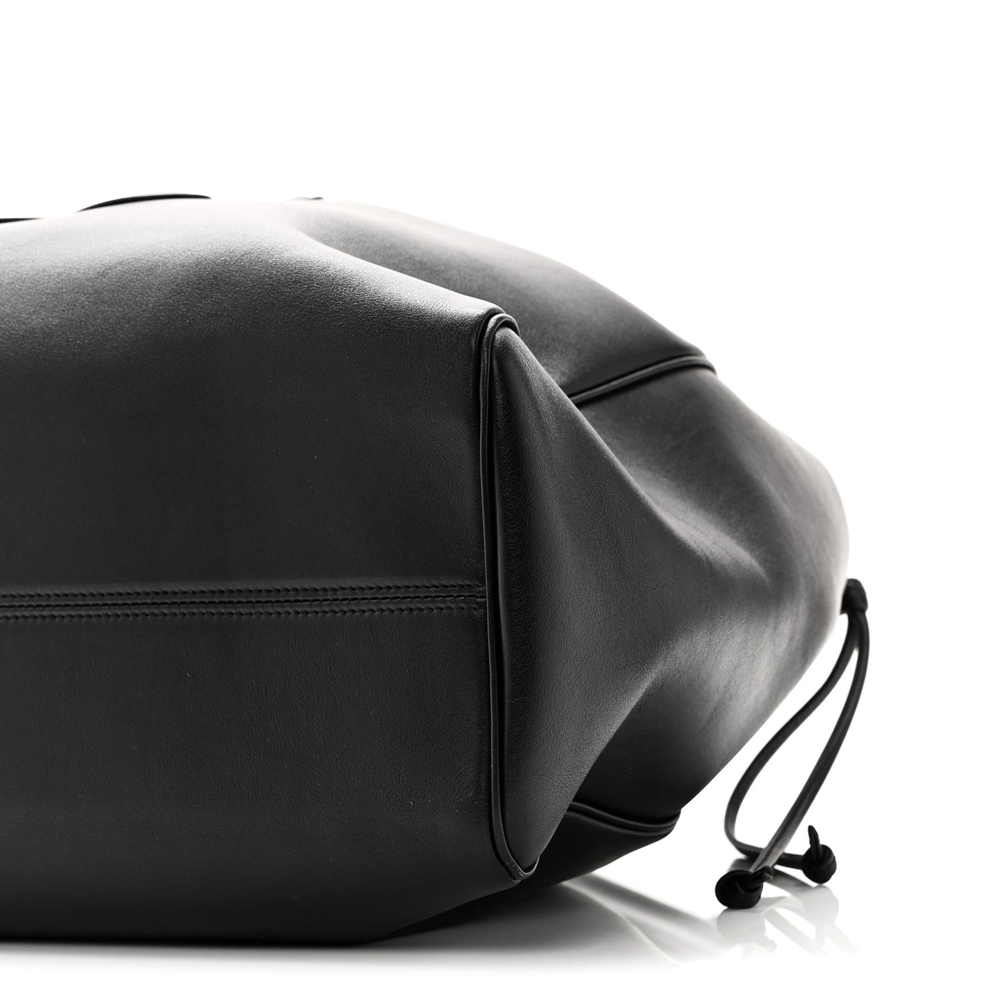 Smooth Calfskin Cuir Triomphe Cabas Drawstring Black
