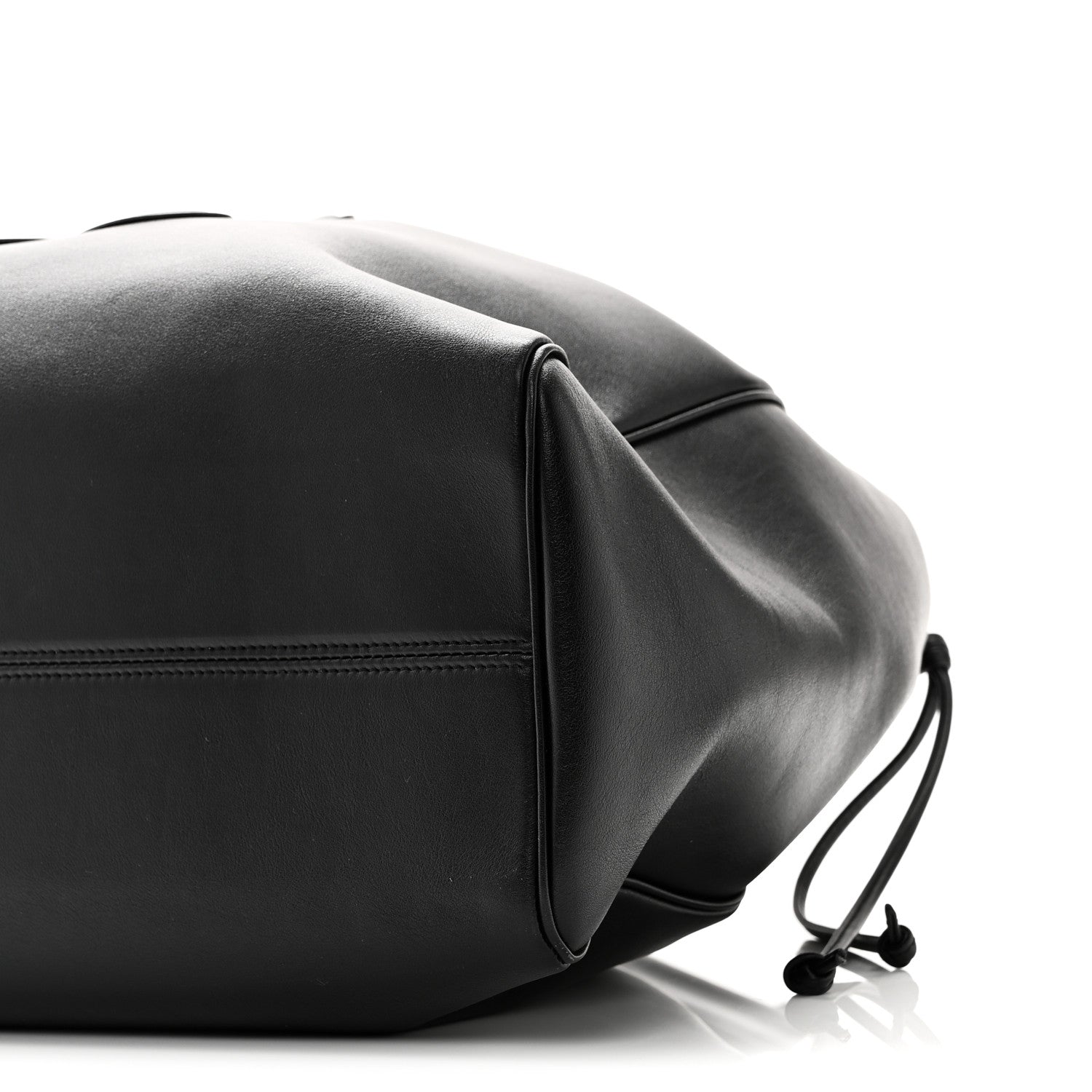 Celine Smooth Calfskin Cuir Triomphe Cabas Drawstring Black 9 of 9