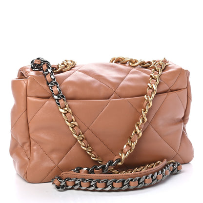 Chanel Lambskin Quilted Large Chanel 19 Flap Brown 3 of 8