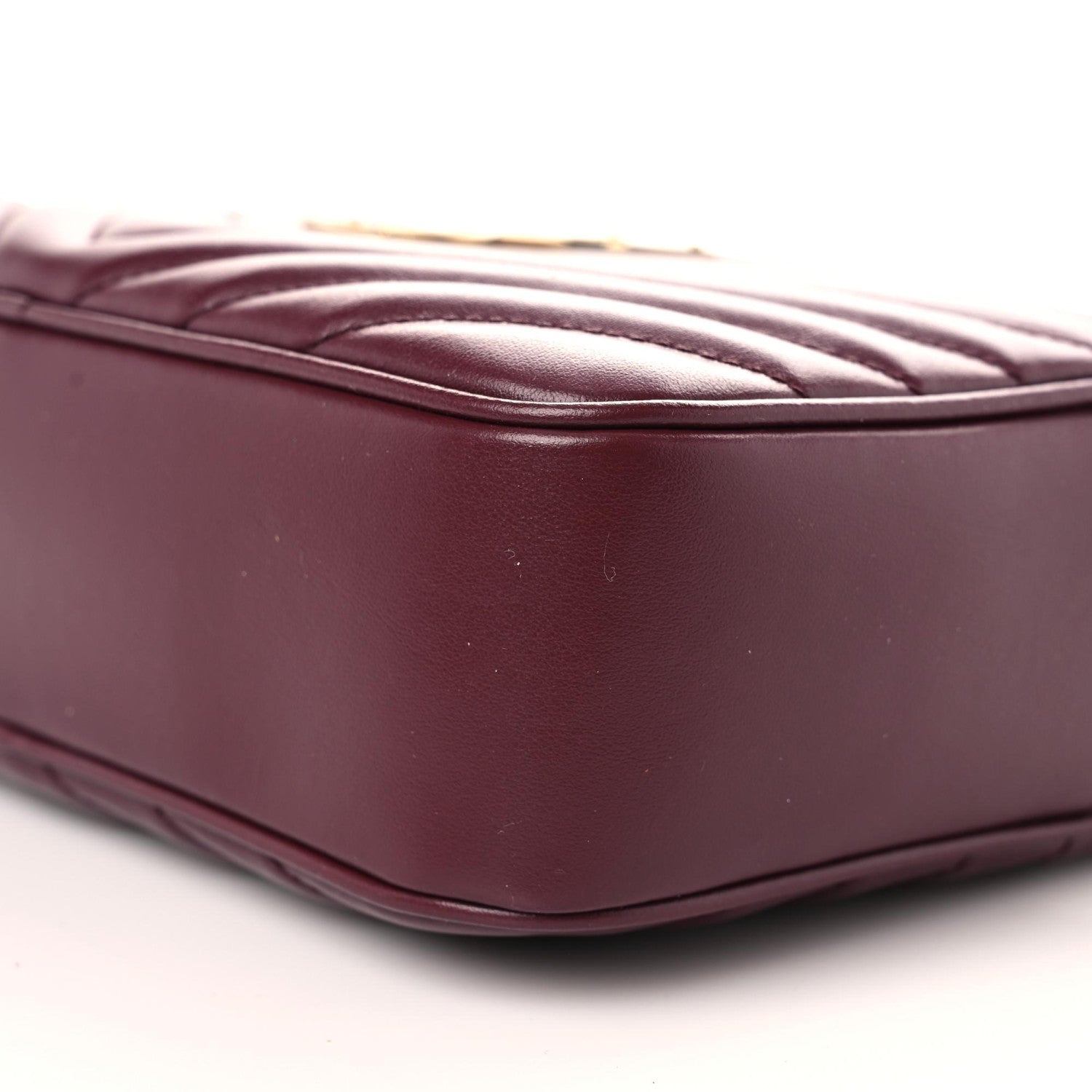 Saint Laurent Calfskin Matelasse Monogram Lou Camera Bag Dark Legion Red 8 of 8