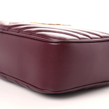 Saint Laurent Calfskin Matelasse Monogram Lou Camera Bag Dark Legion Red 8 of 8