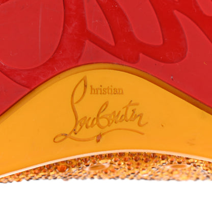 Christian Louboutin Calfskin Veau Velours Strass Louis Junior Flat Sneakers 41 Topaz 6 of 26