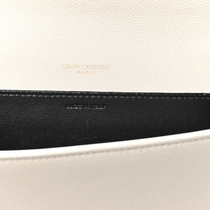 Saint Laurent Grain De Poudre Monogram Uptown Chain Wallet Crema Soft 7 of 11