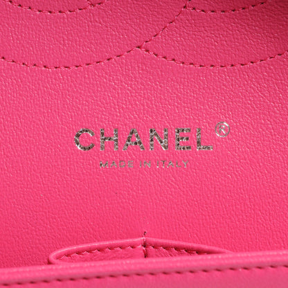 Chanel Lambskin Quilted Jumbo Double Flap Dark Pink 7 of 9