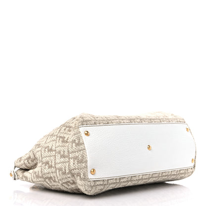 Fendi Corda Zucca Large Peekaboo Iconic Satchel White 4 of 11