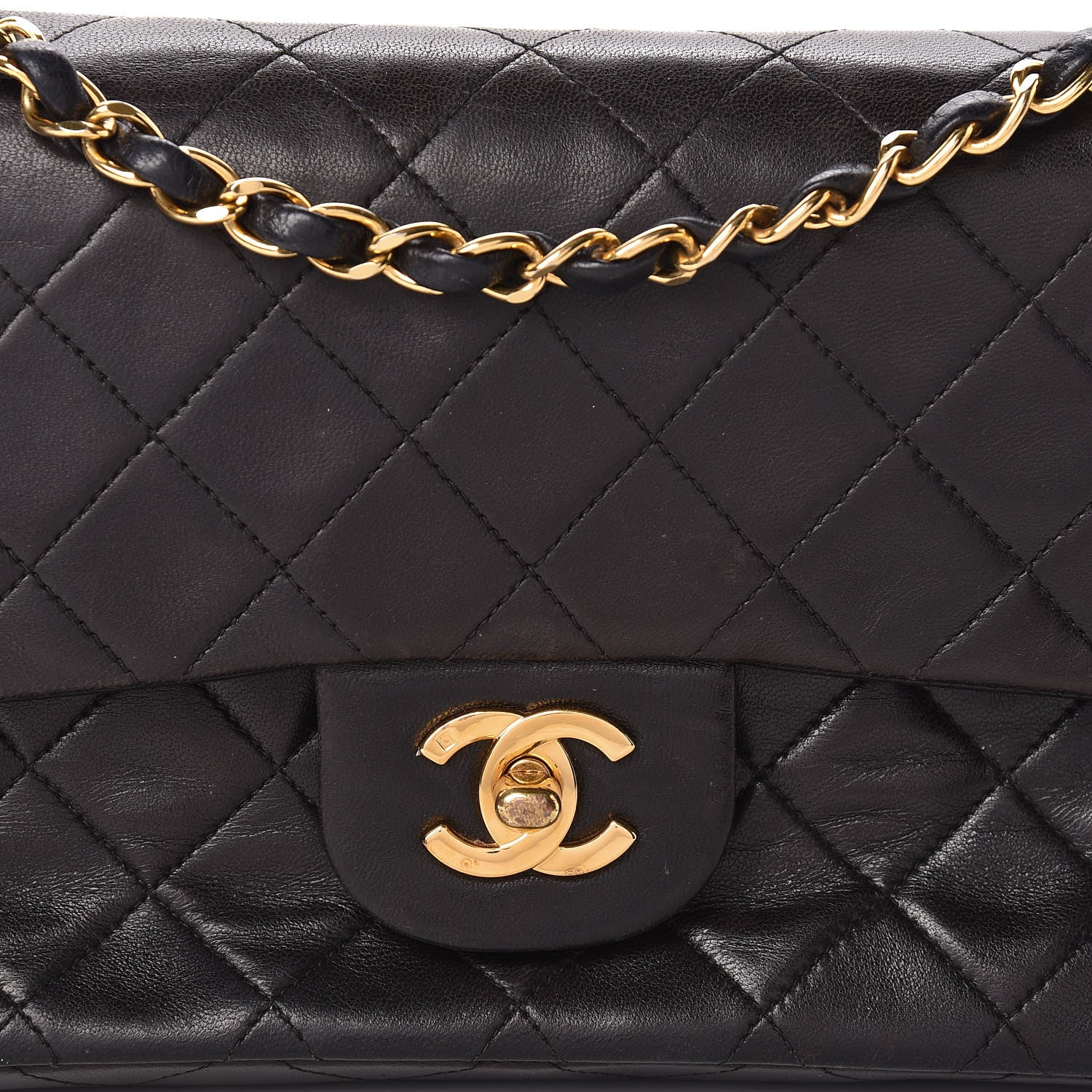Chanel Lambskin Quilted Small Double Flap Black 9 of 14
