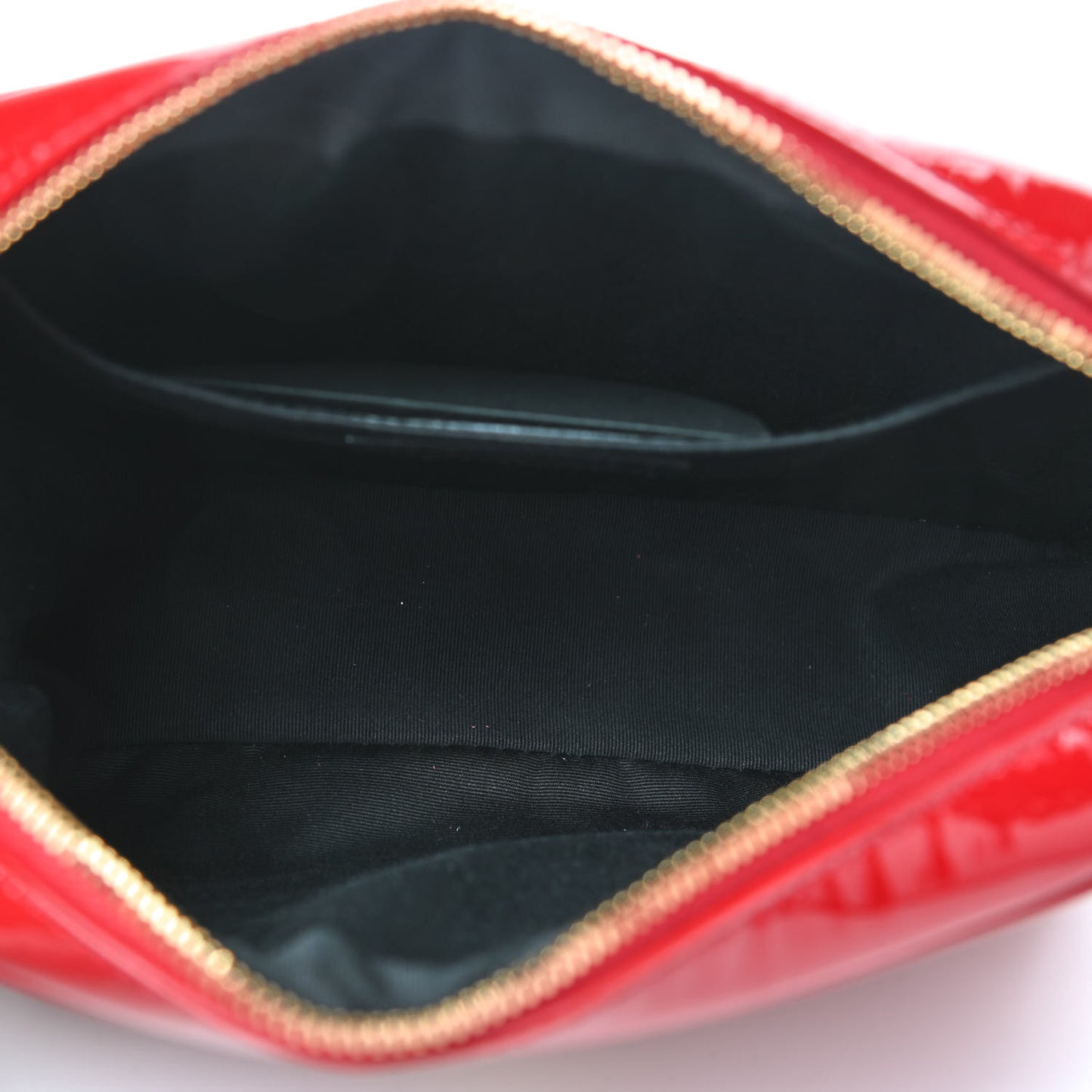 Patent Calfskin Matelasse Monogram Lou Camera Bag Red