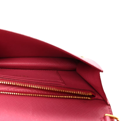 Prada Saffiano Metal Mini Crossbody Bag Peonia 5 of 10
