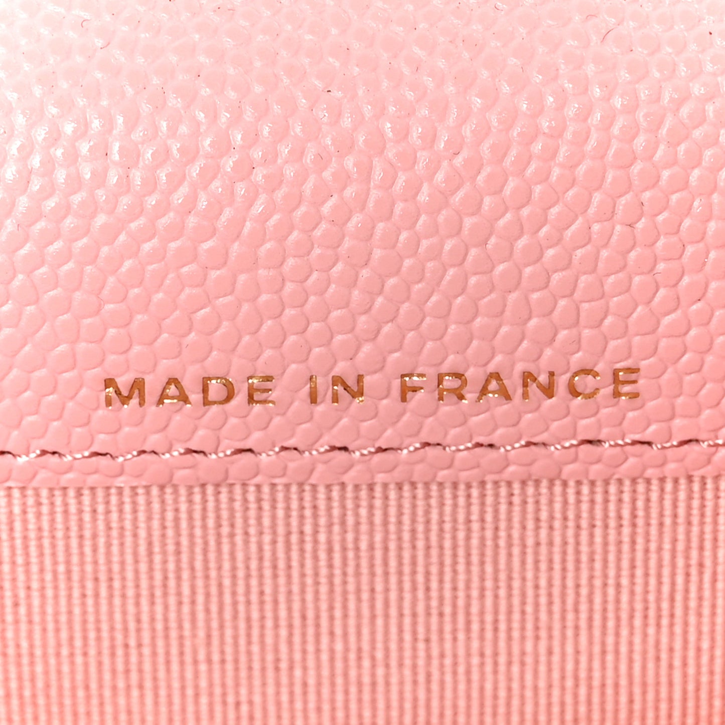 Caviar Quilted Flap Card Holder Wallet Pink