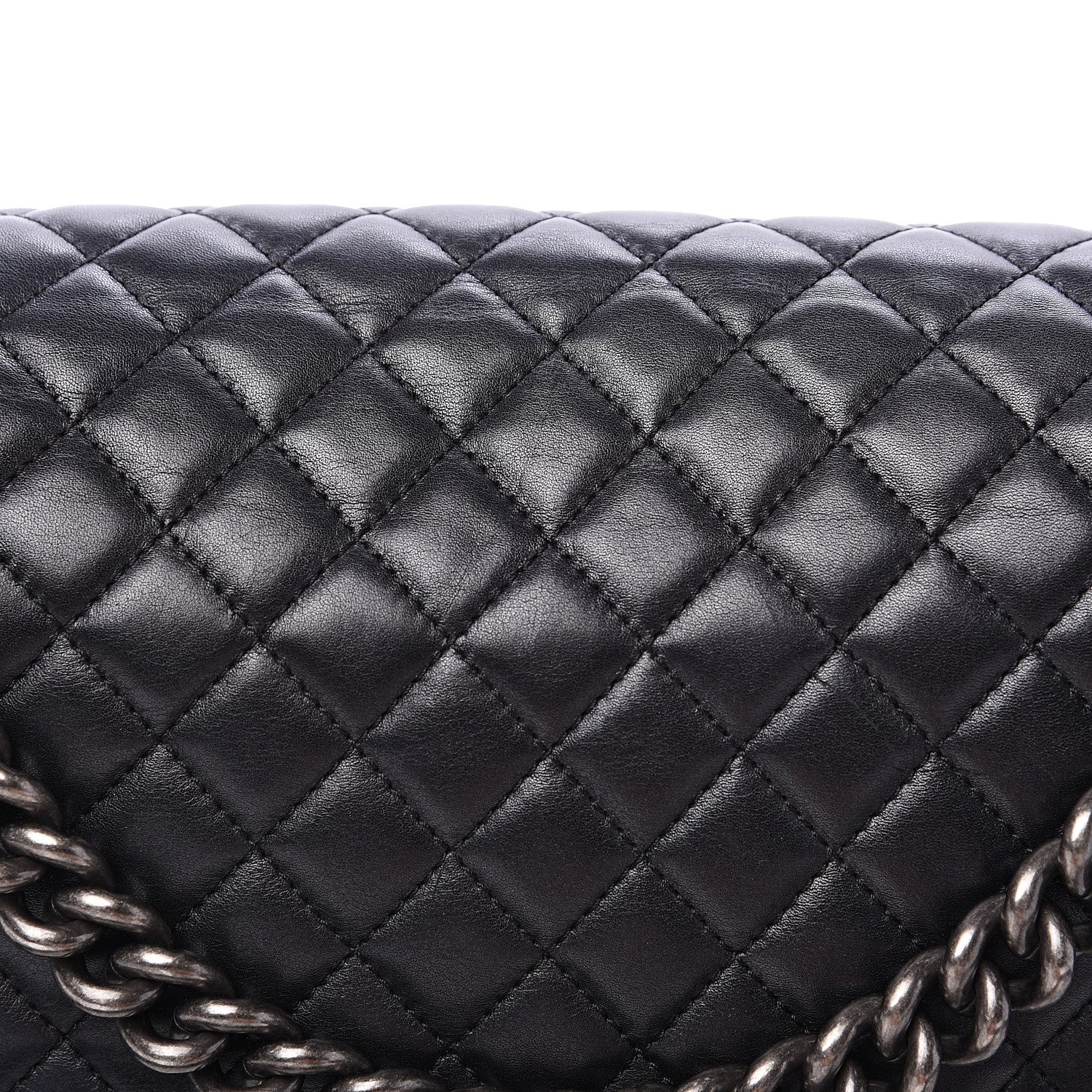 Chanel Lambskin Quilted Medium Boy Flap Black 8 of 13