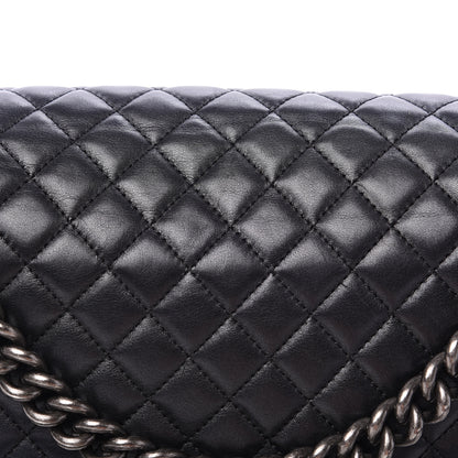Chanel Lambskin Quilted Medium Boy Flap Black 8 of 13