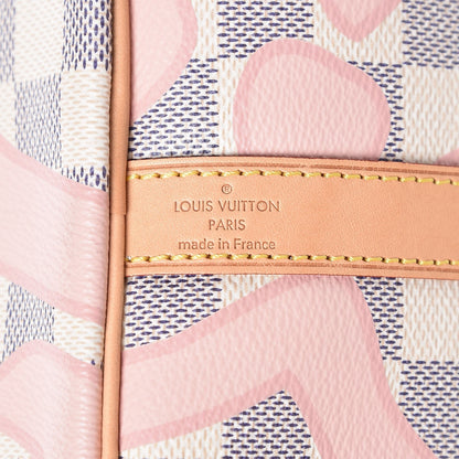 Louis Vuitton Damier Azur Tahitienne Speedy Bandouliere 30 Rose Ballerine 6 of 7