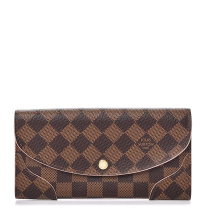 Louis Vuitton Damier Ebene Caissa Wallet Rose Ballerine 1 of 8