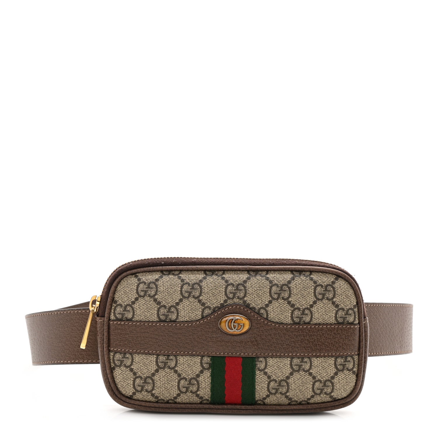 Gucci GG Supreme Monogram Ophidia Belted iPhone Case 85 34 Dark Brown 1 of 11