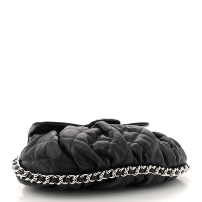 Chanel Washed Lambskin Quilted Mini Chain Around Flap Black 4 of 12