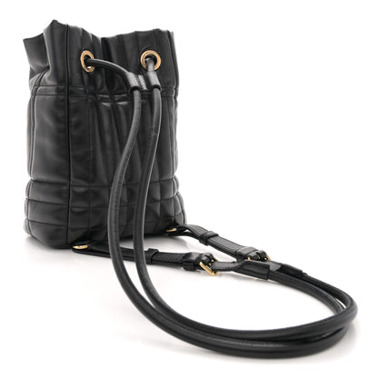 Burberry Lambskin Quilted Mini Lola Backpack Black 2 of 9