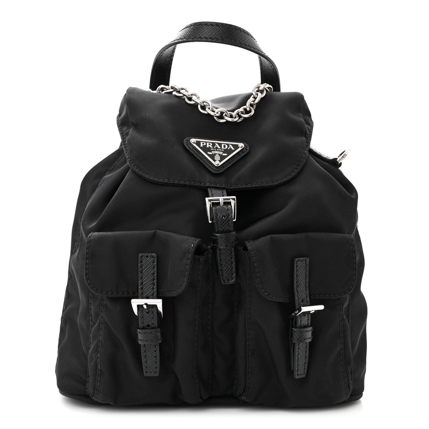 Nylon Vela Mini Crossbody Backpack Black