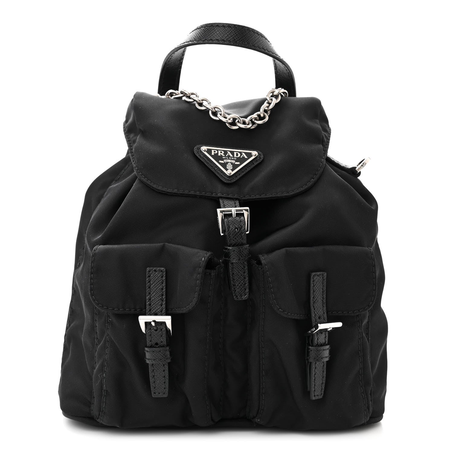 Prada Nylon Vela Mini Crossbody Backpack Black 1 of 14