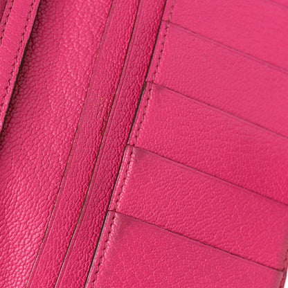 Hermes Chevre Mysore Bearn Gusset Wallet Rose Shocking 10 of 11