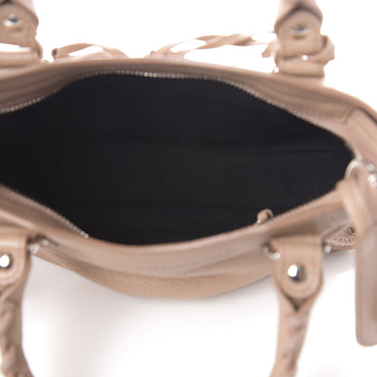 Balenciaga Shiny Goatskin Silver Metallic Edge Hardware Mini City Rose Des Sables 6 of 9