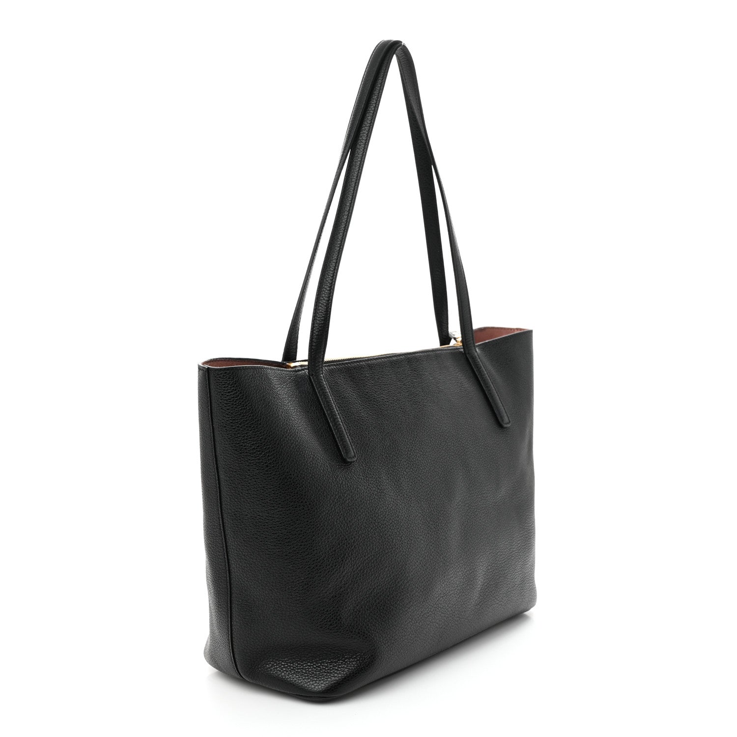 Salvatore Ferragamo Grainy Calfskin Medium Gancini Tote Black 4 of 12