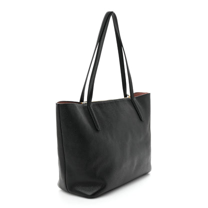 Salvatore Ferragamo Grainy Calfskin Medium Gancini Tote Black 4 of 12