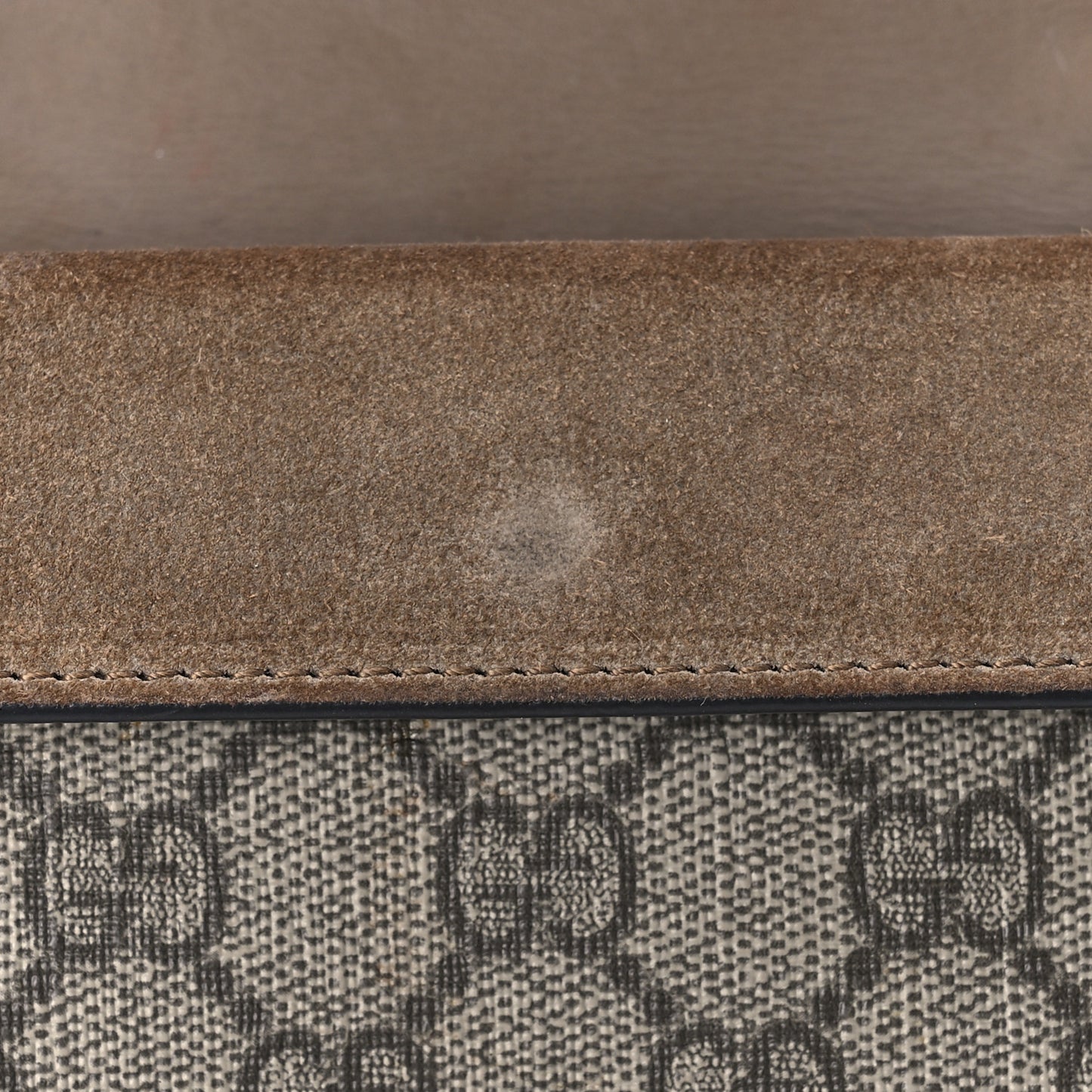 GG Supreme Monogram Super Mini Dionysus Shoulder Bag Taupe