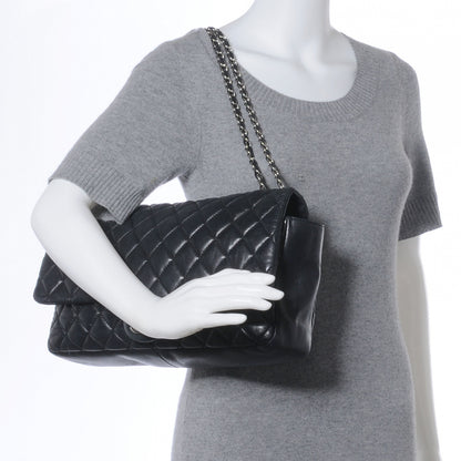 Chanel Lambskin Jumbo Coco Rain Flap Black 2 of 7