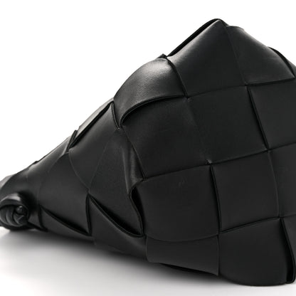 Bottega Veneta Nappa Maxi Intrecciato Clasp Bucket Bag Black 8 of 10